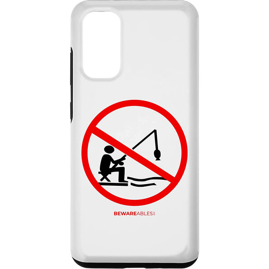 Forbidden fishing no fishing sign funny fish stop fishing Samsung Phone Case