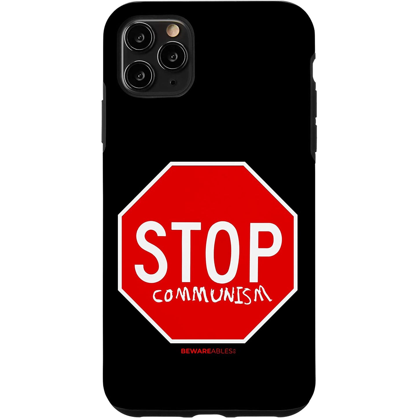 ストップ・コミュニズム 落書き 反社会主義 面白いサイン iPhone Phone Case