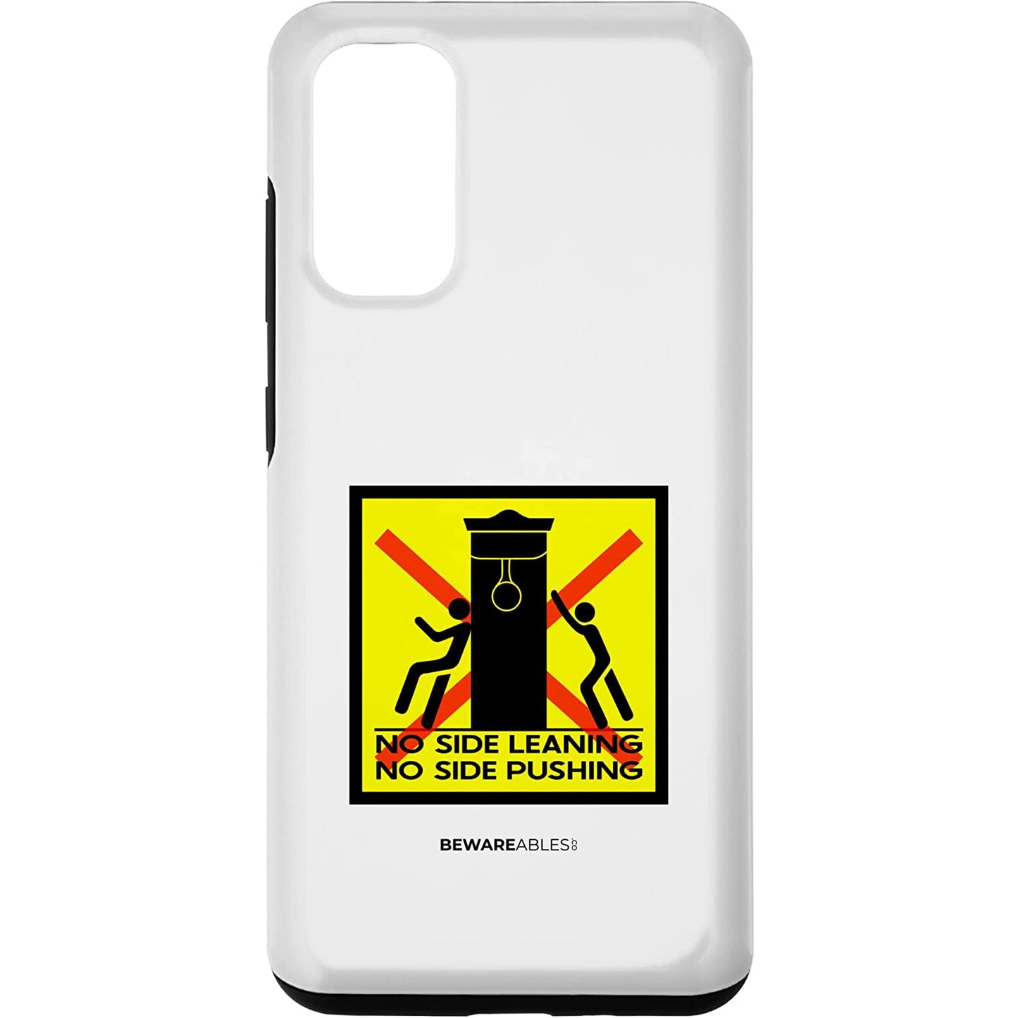 ボクシングのスピードバッグを傾けたり押したりしない、ボクシングジム面白いサイン Samsung Phone Case