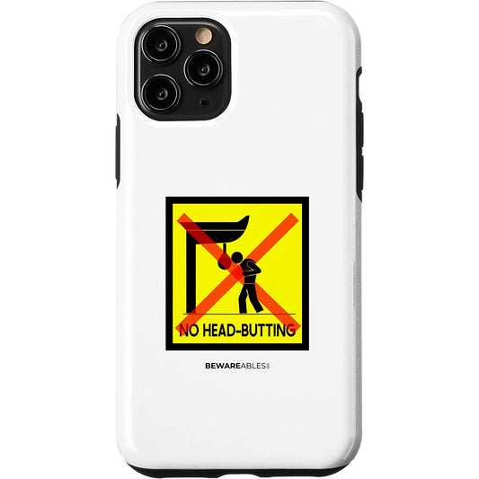 No head butting ボクシングスピードバッグ、ボクシングジム 面白いサイン iPhone Phone Case