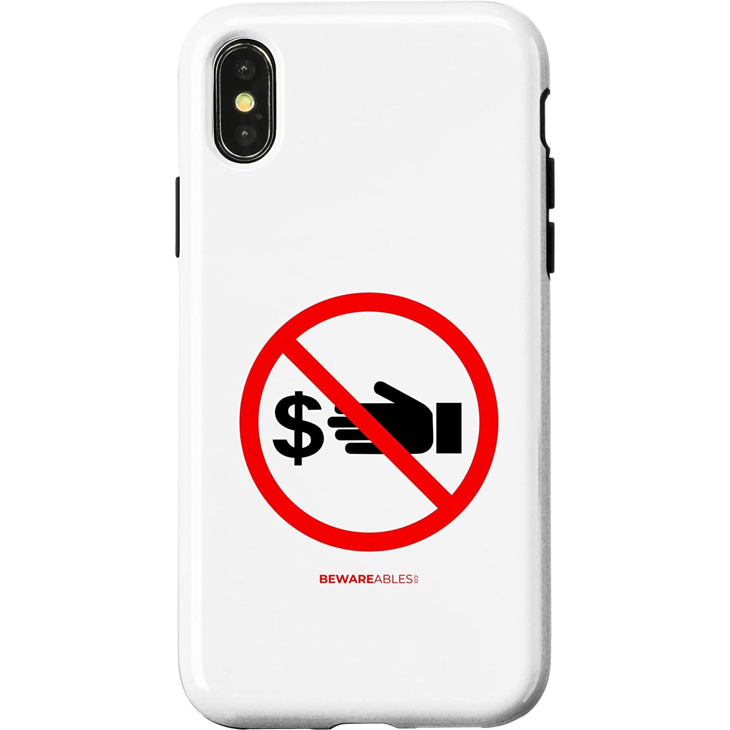 私のお金に手を触れないでください、現金持ち込み禁止、おかしなサイン iPhone Phone Case