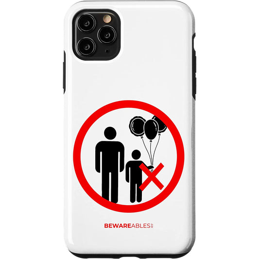 No balloon allows for kids funny signs iPhone Phone Case