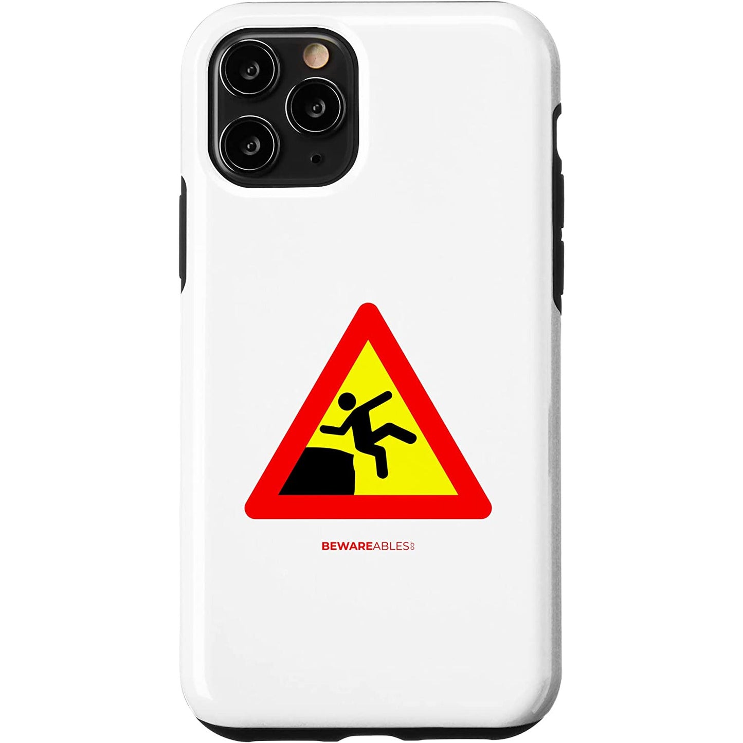 滑落注意、黄色のおかしな看板 iPhone Phone Case