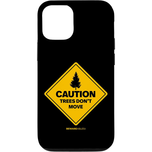 Caution. Trees don't move ski and snowboard funny iPhone Phone Case