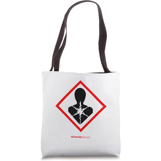 Electricity will steal your soul, or just zap you, real sign Tote Bag