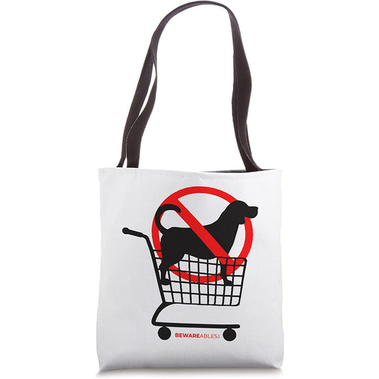 No dogs in the shopping cart funny dog lover Tote Bag