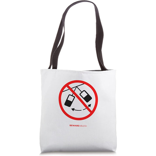 Ski & Snowboard funny sign, don't rock the Gondola cable car Tote Bag