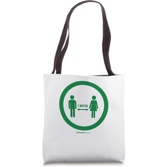 Simple social distance sign funny Pandemic Tote Bag