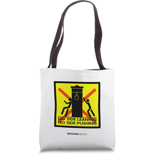 No leaning or push boxing speed bag, boxing gym funny sign Tote Bag