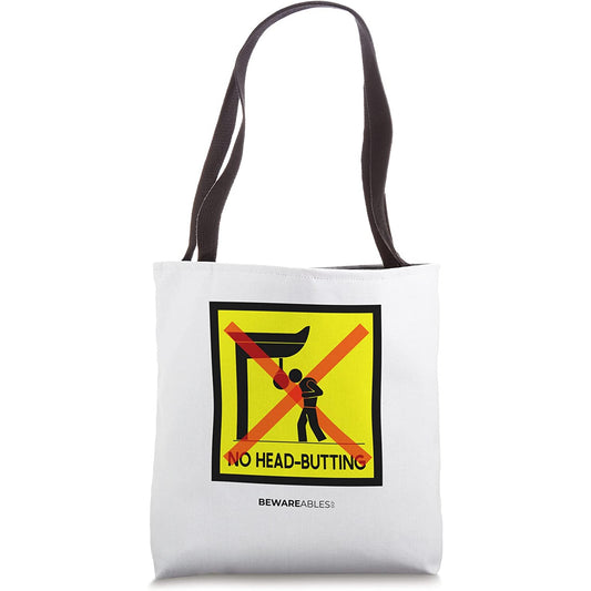 No head butting boxing speed bag, boxing gym funny sign Tote Bag