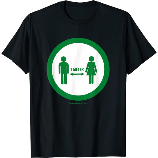 Signe simple de distance sociale drôle Pandemic T-Shirt