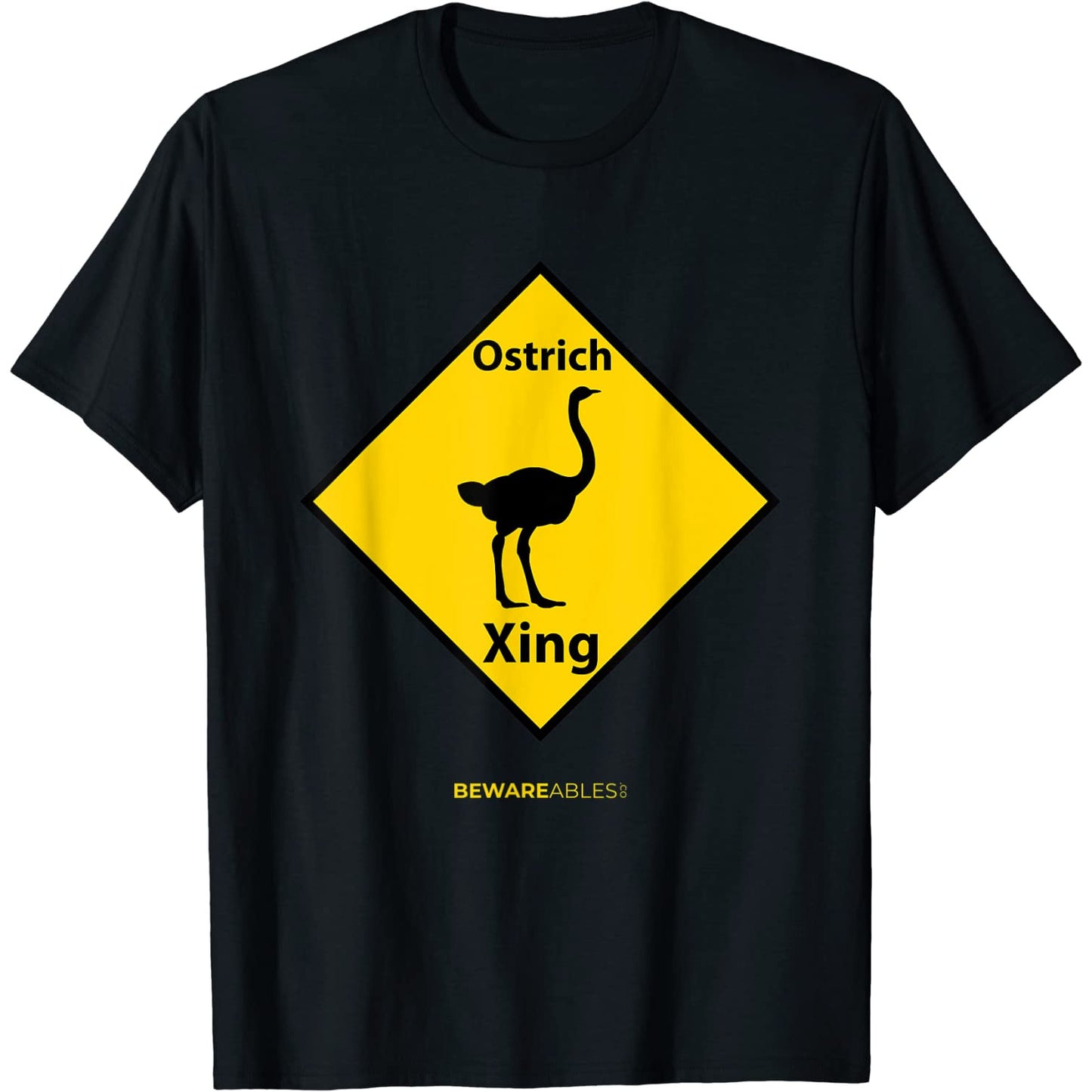 Croisement d'autruches panneau de signalisation drôle T-Shirt