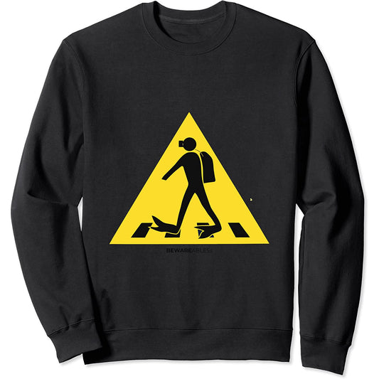 Plongeur plongeant traversant la route en plongée Sweatshirt
