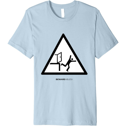 Walk through this door and fall into the void, funny sign T-Shirt