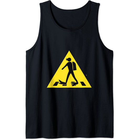 Taucher überquert die Straße in voller Tauchausrüstung Tank Top T-Shirt