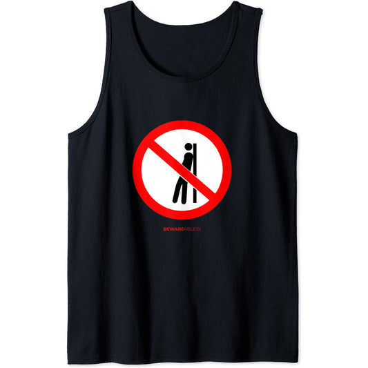 No leaning, loitering, chilling or hanging around funny sign Tank Top T-Shirt