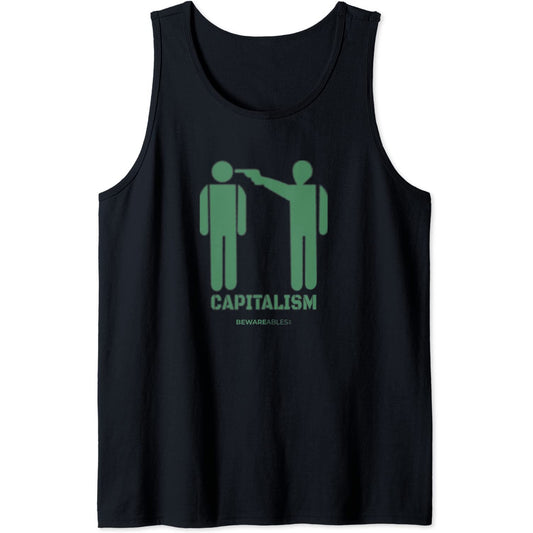 Capitalism graffiti, like holding a gun to your head Tank Top T-Shirt