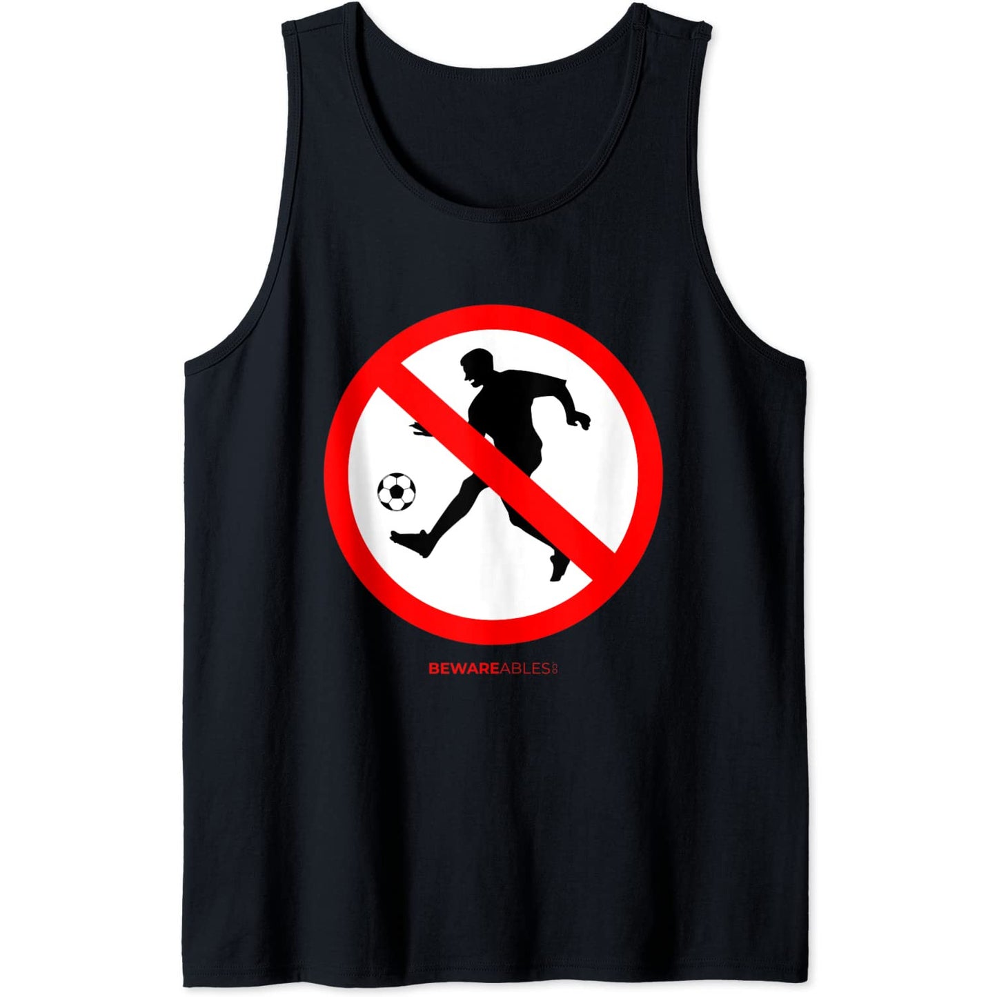 Verbotener Fußball lustiges Zeichen Fußballspiel Tank Top T-Shirt