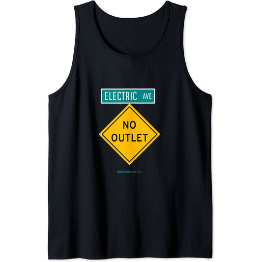 Keine Steckdose in einer Allee namens Electric für EVs Tank Top T-Shirt