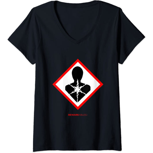 Electricity will steal your soul, or just zap you, real sign V-Neck T-Shirt