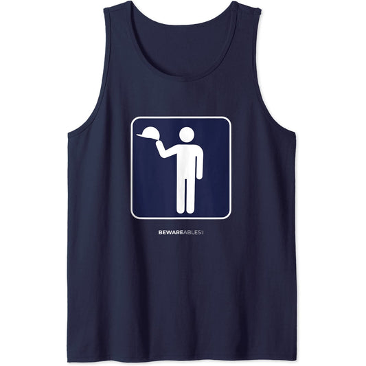 Hats off, hard hats not required, funny sign Tank Top T-Shirt