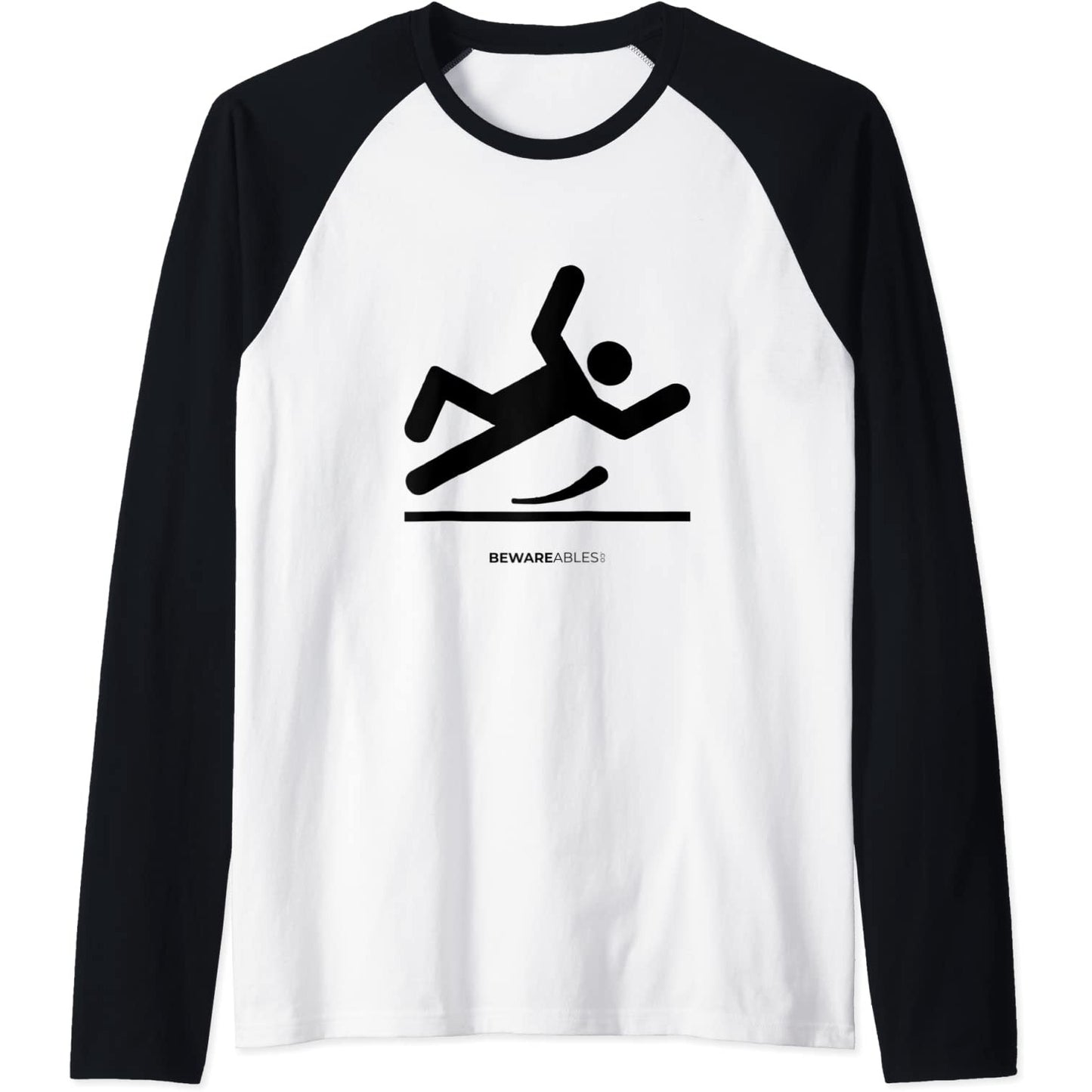 Sol glissant, chute amusante, maladresse Raglan T-Shirt