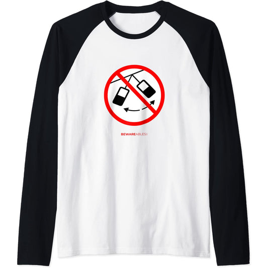 Ski & Snowboard funny sign, don't rock the Gondola cable car Raglan T-Shirt