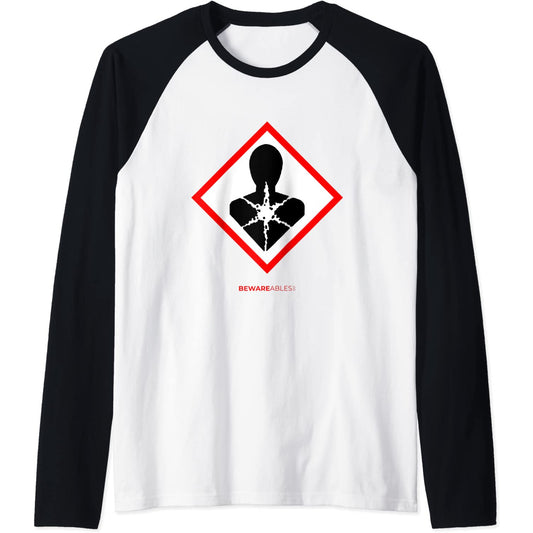 Electricity will steal your soul, or just zap you, real sign Raglan T-Shirt