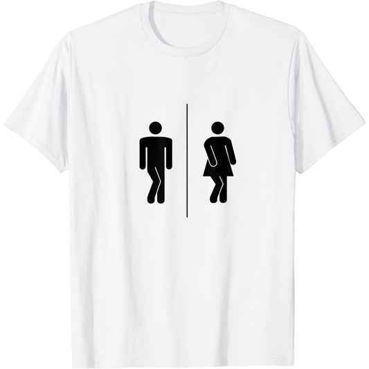 Necesito ir! signo divertido del baño WC T-Shirt