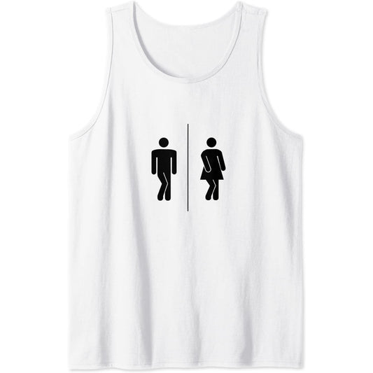I need to go! funny bathroom restroom WC sign Tank Top T-Shirt