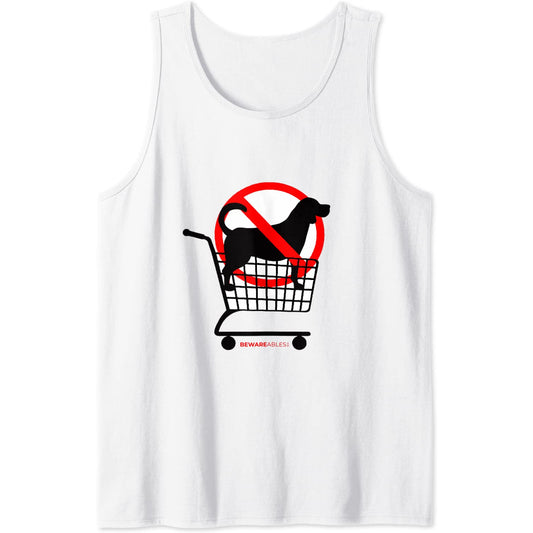 Pas de chiens dans le panier de courses amusant pour les amoureux des chiens Tank Top T-Shirt