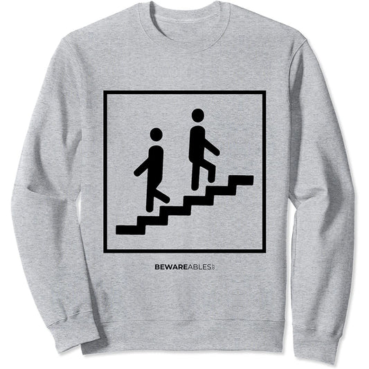Endless stairs, walking away apart, funny real sign Sweatshirt