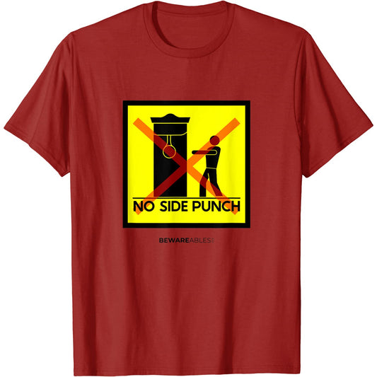 No side punch boxing speed bag, boxing gym funny sign T-Shirt