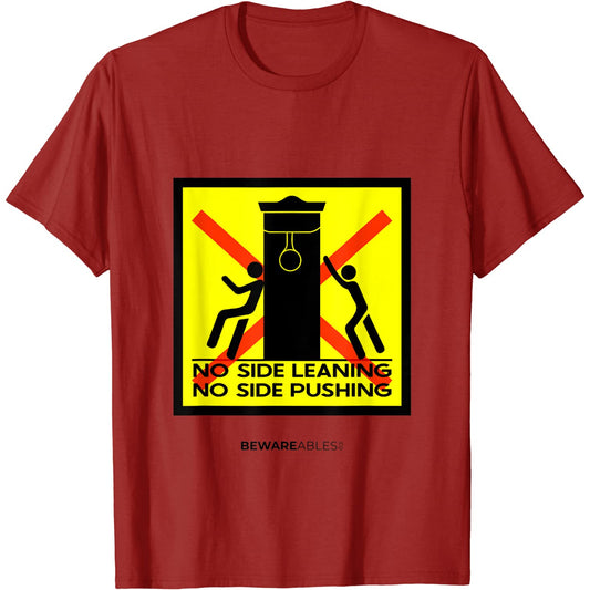 No leaning or push boxing speed bag, boxing gym funny sign T-Shirt