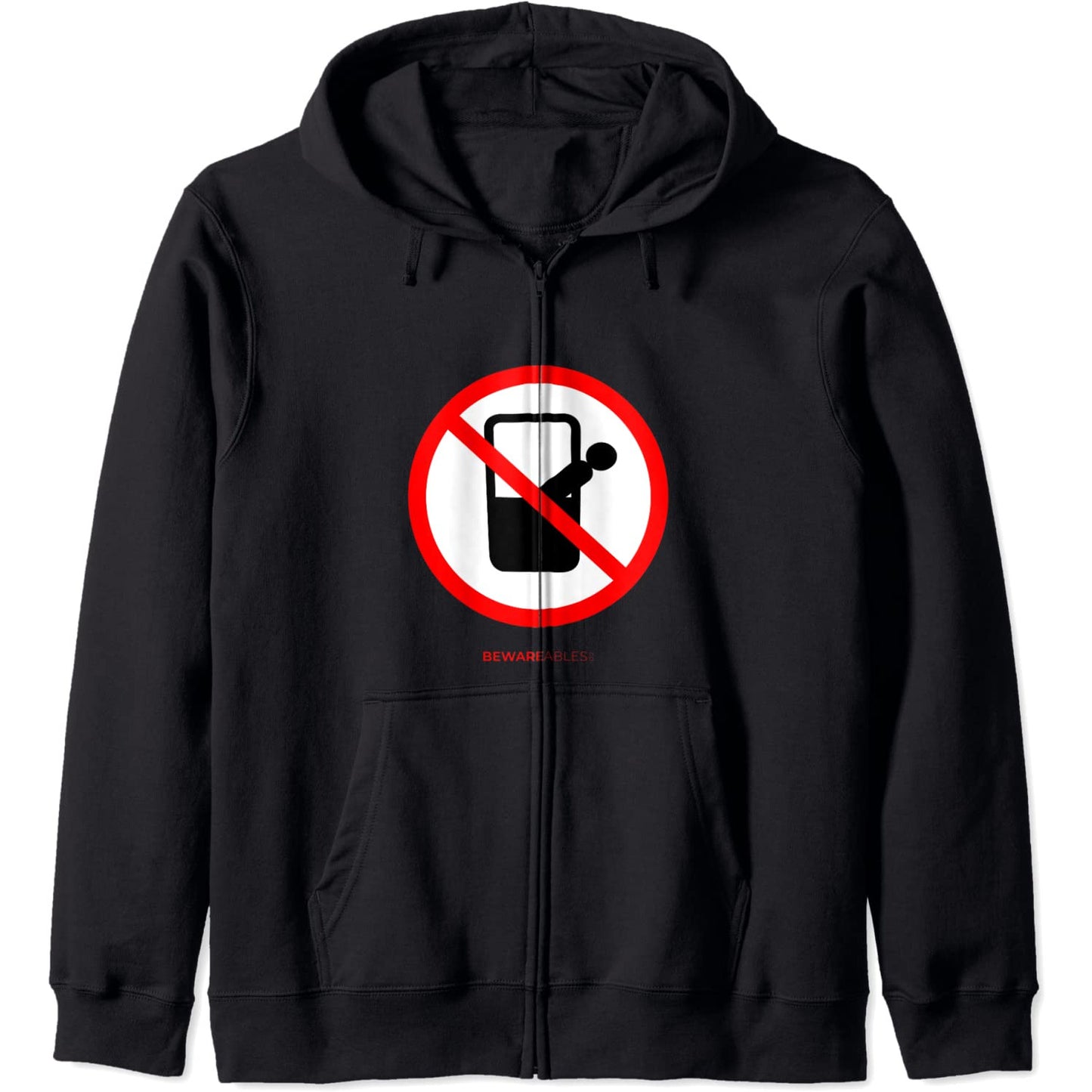 ゴンドラ電車やリフトの変な看板から下を見てはいけない Zip Hoodie