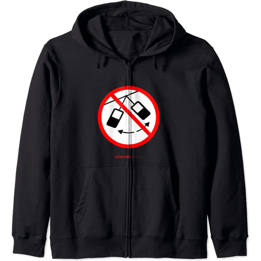 No te menees con la góndola del teleférico signo divertido Zip Hoodie