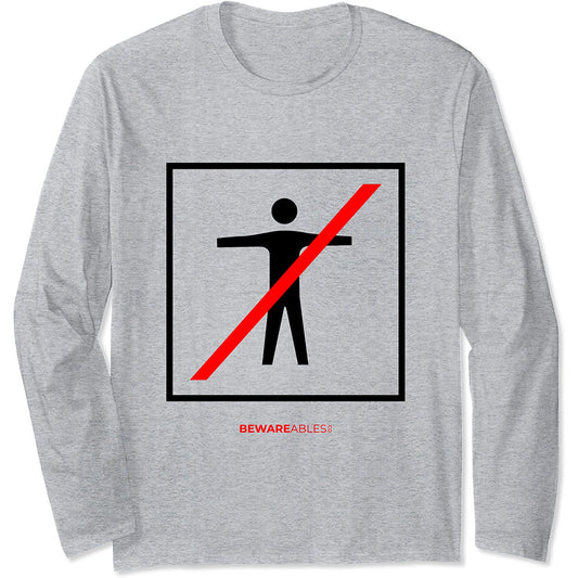 Aucun humain n'est autorisé. Panneau amusant et déroutant Long Sleeve T-Shirt