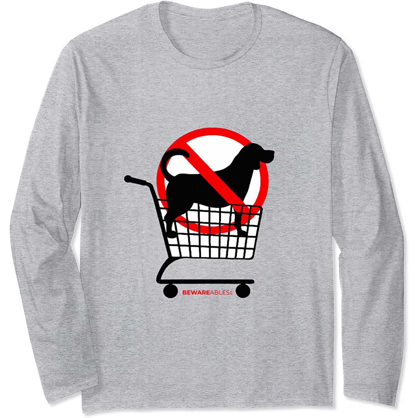 買い物カートに犬がいないおもしろ犬愛好家 Long Sleeve T-Shirt