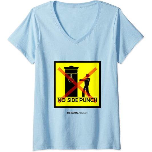No side punch boxing speed bag, boxing gym funny sign V-Neck T-Shirt