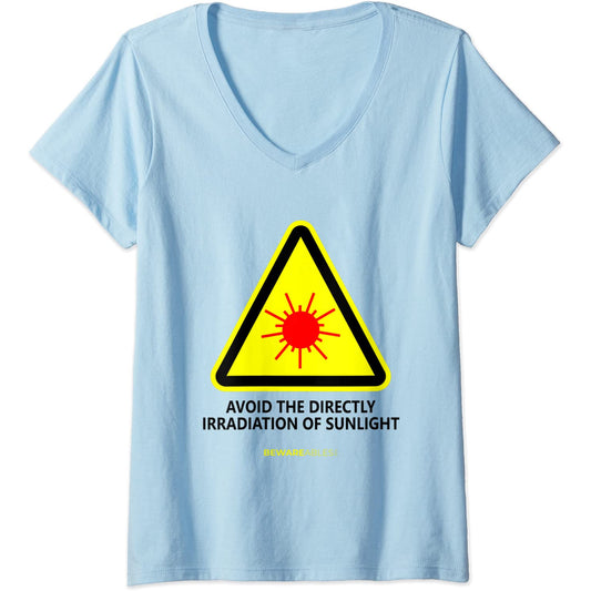 Funny translation, avoid looking directly into the sunlight V-Neck T-Shirt