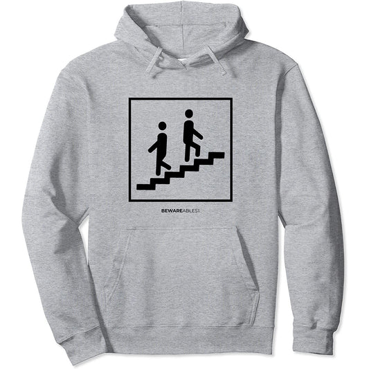 Endless stairs, walking away apart, funny real sign Hoodie