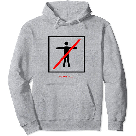 No human allowed. Funny confusing sign Hoodie