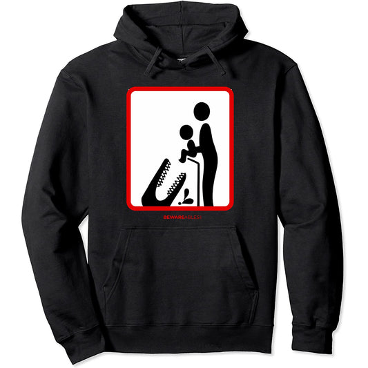 Panneau humoristique « Don't feed your children to crocodiles » Hoodie