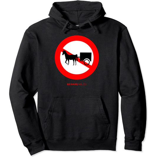 Pferdefuhrwerke sind verboten - lustiges Straßenschild Hoodie