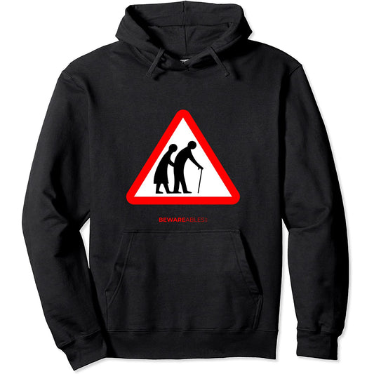Personnes âgées traversant de vieilles personnes âgées signe Hoodie