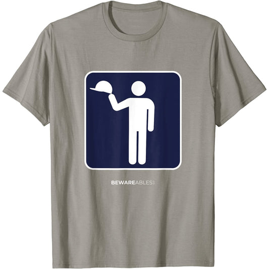 Chapeau bas, casque de sécurité non requis, signe amusant T-Shirt