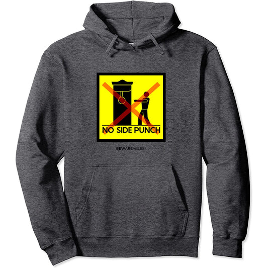 Sacco da boxe senza pugni laterali, cartello divertente da Hoodie