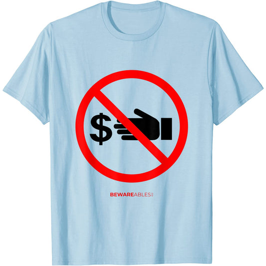 No toques mi dinero, no se permite el uso de dinero en T-Shirt