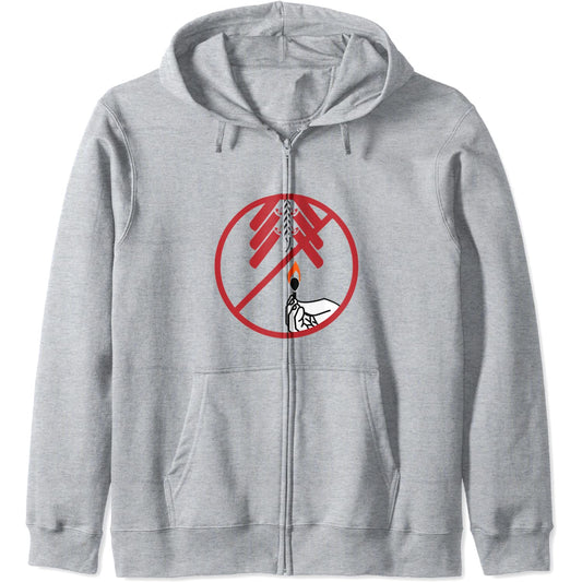 Forbidden fireworks funny celebration sign Zip Hoodie
