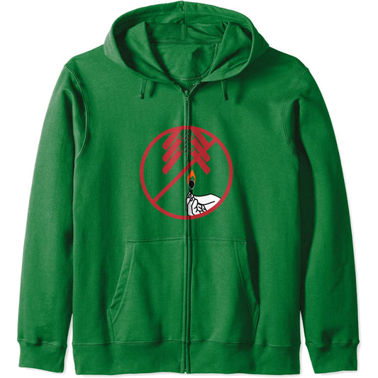 Feux d'artifice interdits signe de célébration drôle Zip Hoodie